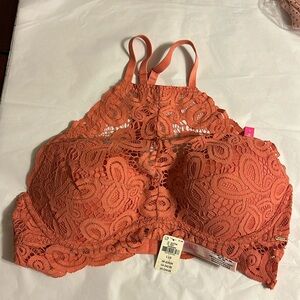 NWT! VS Pink push up bra! Large. Tangerine color.